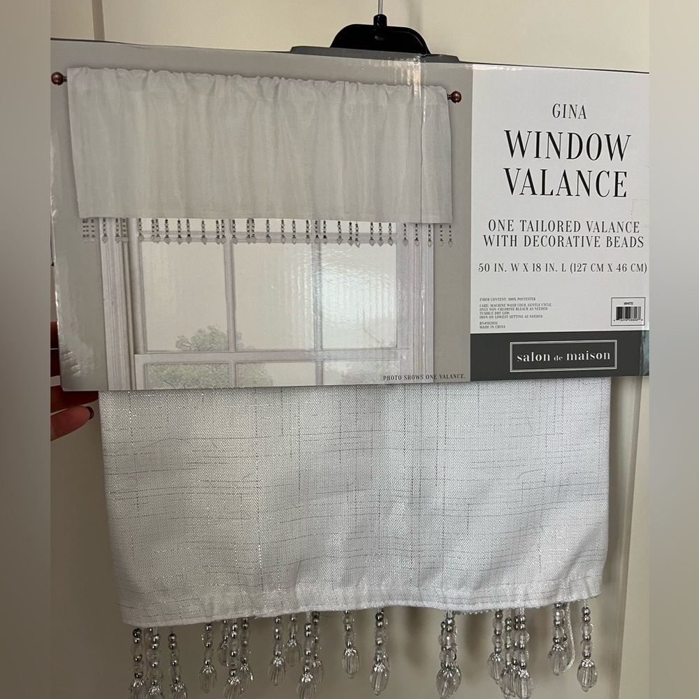 Set of two window valance